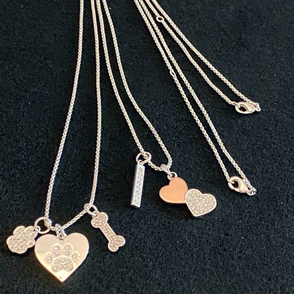Two Sterling Silver Charm Necklaces - Picture 3 of 11